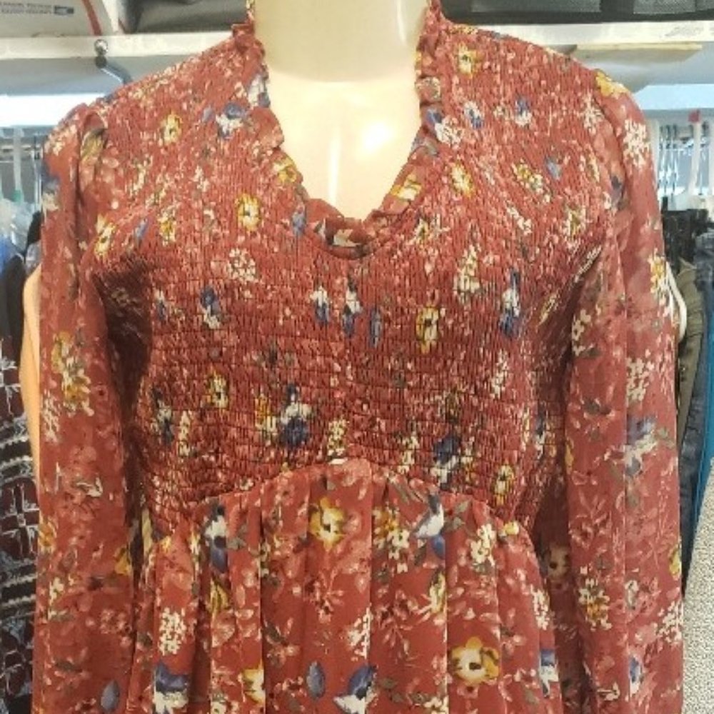 Hailey and Company Smocked Layered Flowy Dress